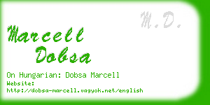 marcell dobsa business card